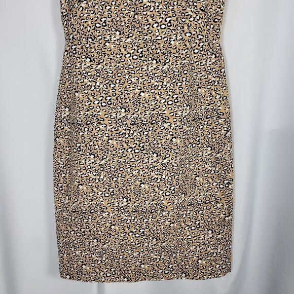 J. Crew Women's Basketweave Animal Print Sheath Dress Fully Lined Size 2 - Picture 5 of 13